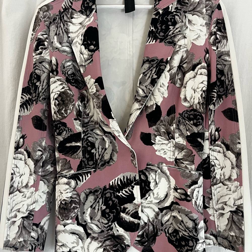 Norma Kamali Pink and Black Abstract Jacket